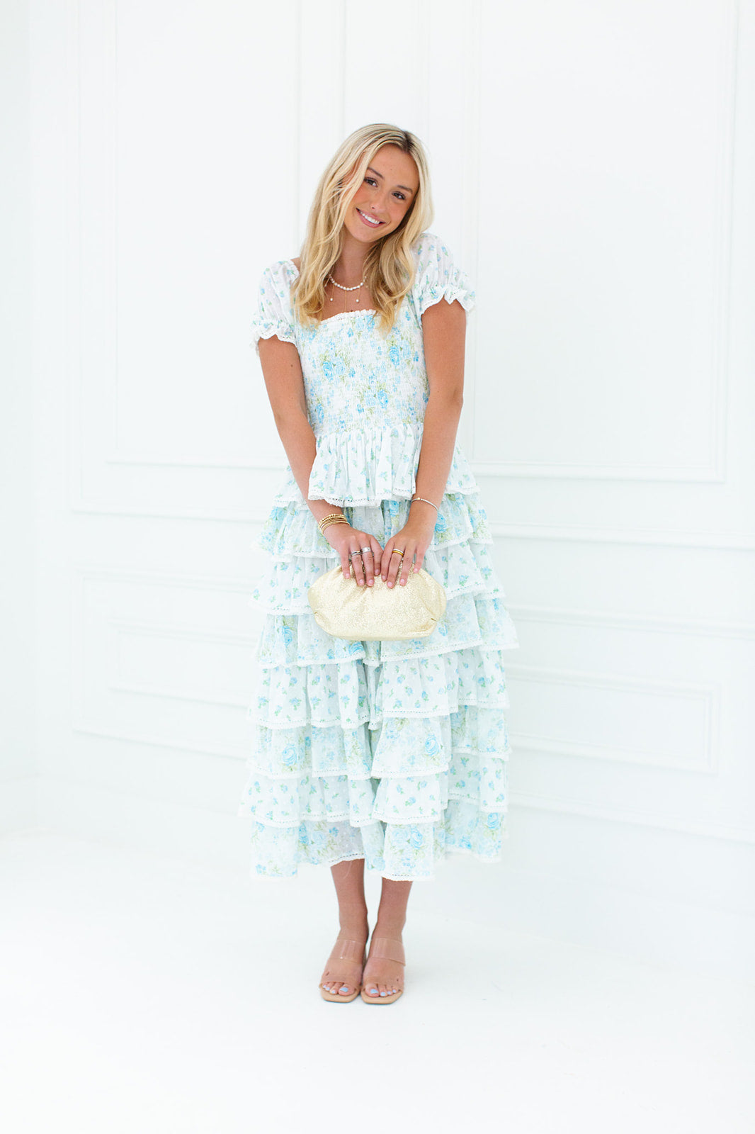 fitted lace wedding dress Arianna Maxi Dress by Amy Jane London - Pink main image 0