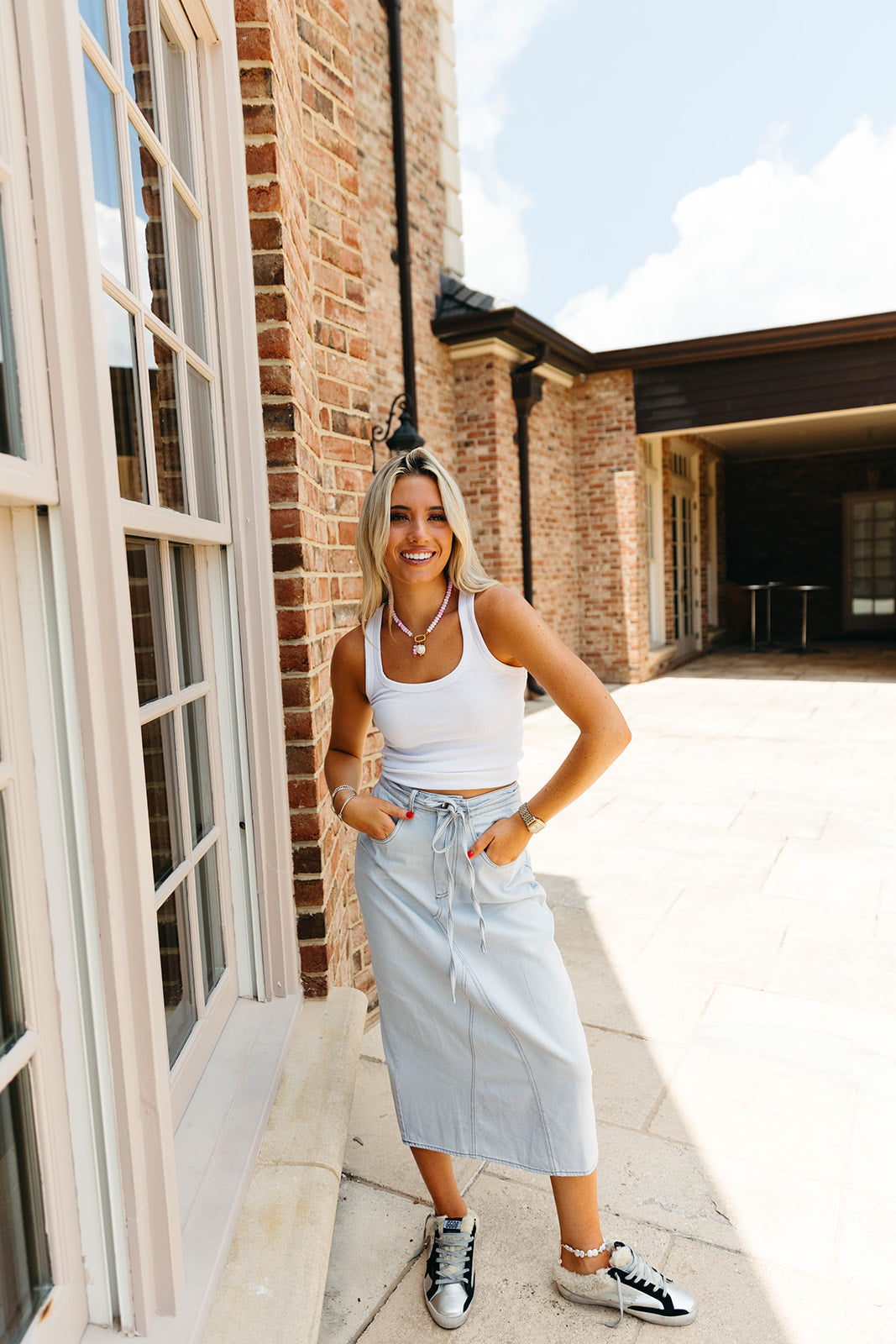 Maylenne Denim Skirt - Light Denim – Triple Threads
