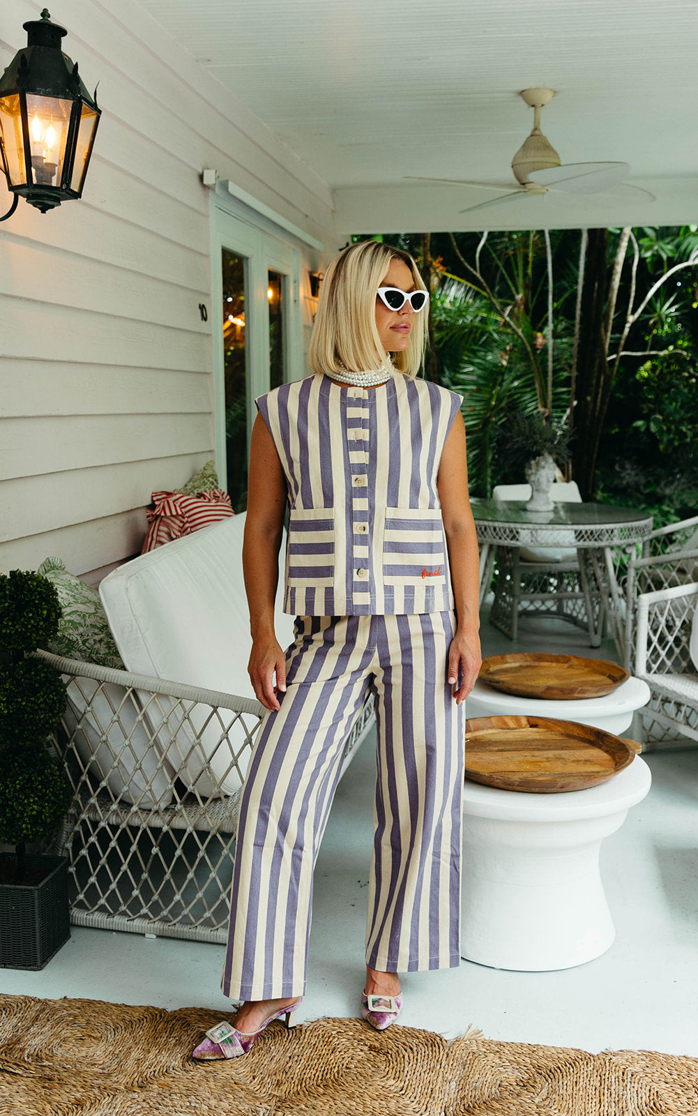 トップス theredthread S print tops charm THEREDTHREAD / ザレッドスレッド】S print tops charm