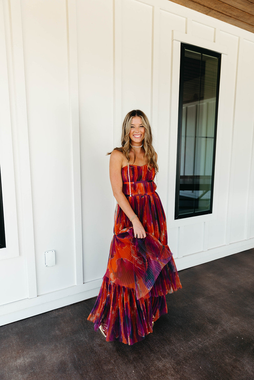 hutch tiered tulle maxi dress Hutch Nalina Strapless Floral Tiered Tulle Maxi Dress