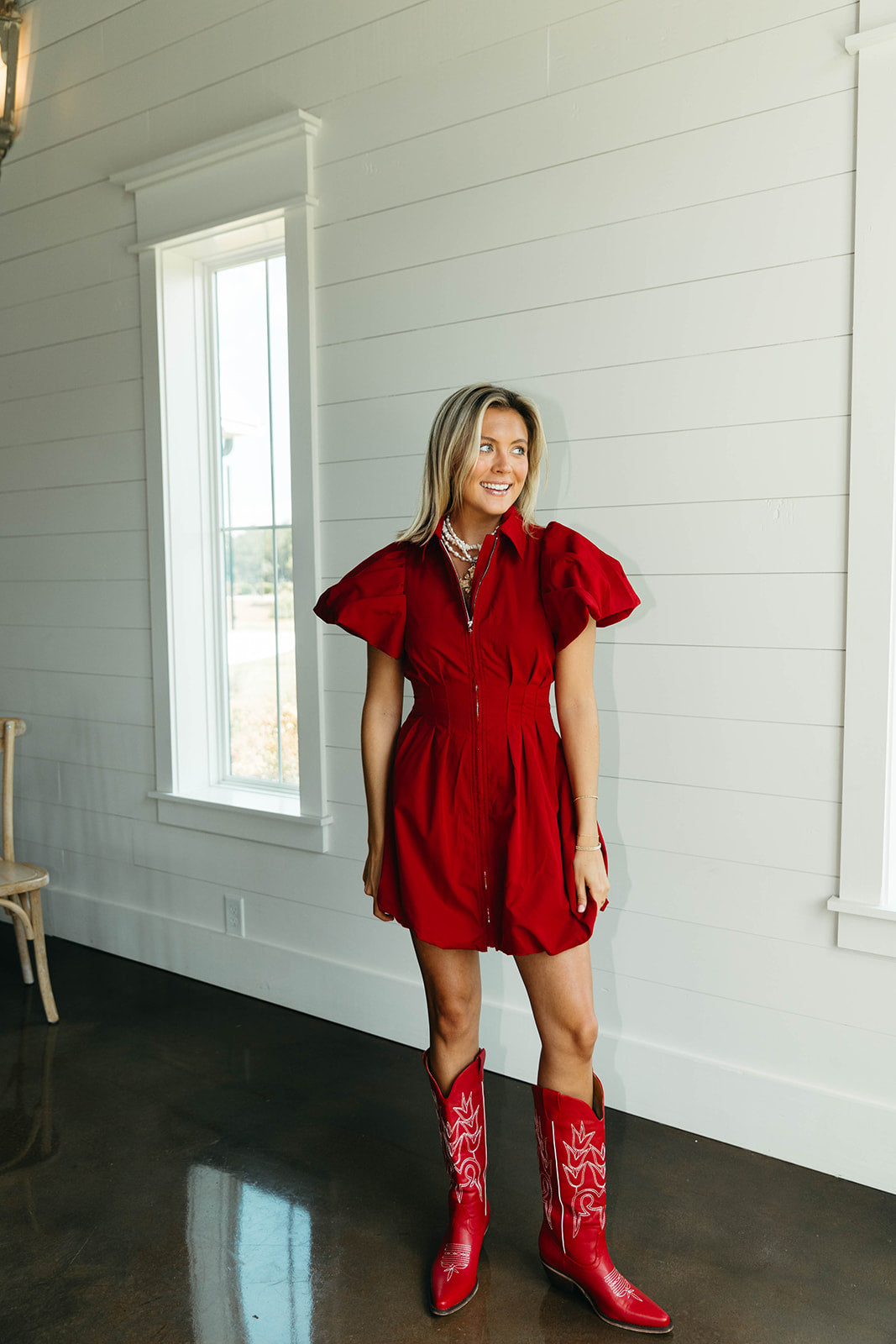The Reba Cowgirl Boot - Red Triple Threads The Reba Cowgirl Boot - Red Triple Threads