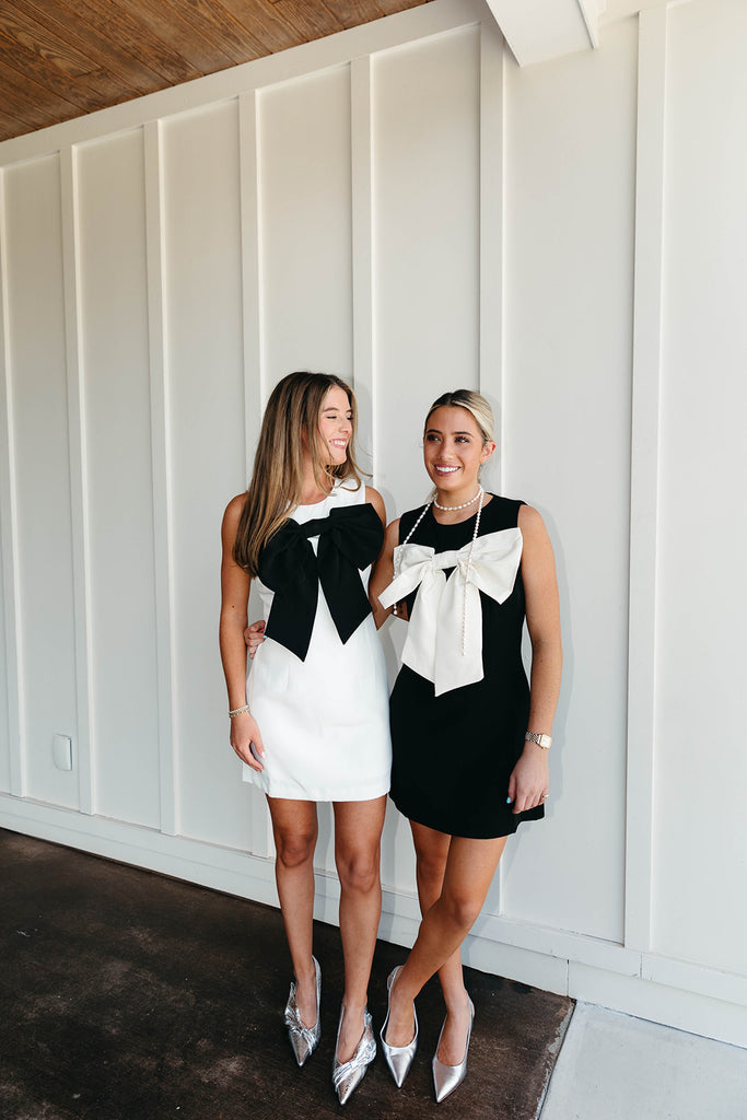 Sadie Bow Dress - Black Triple Threads Sadie Bow Dress - Black Triple Threads