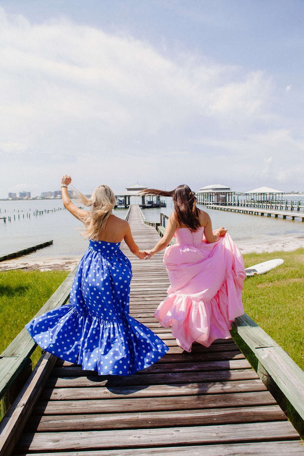 blue and pink polka dot dress Pink Polka Dot Maxi Dress | Avara