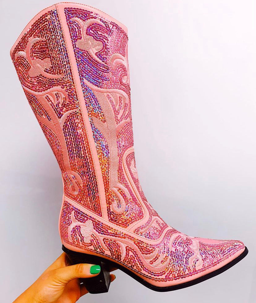 Pink boots cowgirl Clearance
